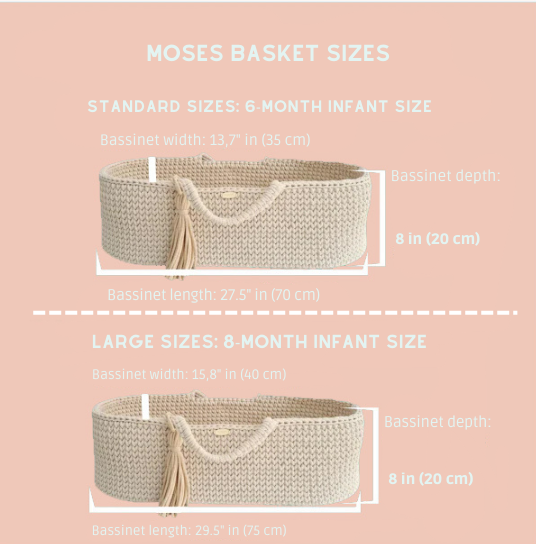 Baby Basket Bed, designed with cotton and a cozy blanket, For baby